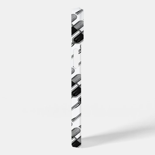  muziek, oude, gefashioned Retro-microfoon Case-Mate iPhone Case (Achterkant / Rechts)