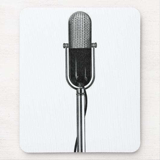 muziek, oude, gefashioned Retro-microfoon Muismat (Voorkant)