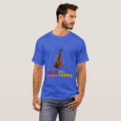 Muziek overtreft Violin Word Art Design T-shirt (Voorkant volledig)