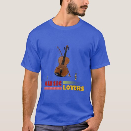 Muziek overtreft Violin Word Art Design T-shirt (Voorkant)