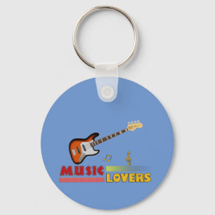 Muziek overvalt Word Art Design Sleutelhanger