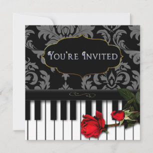 MUZIEK/PIANO-INVITATIE - MULTI-DOELSTELLING KAART