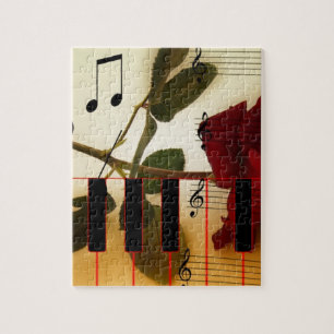 Muziek Piano Keys neemt kennis van Rozen voor doce Legpuzzel