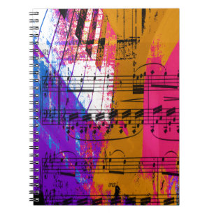 muziek, pianodecor (12) notitieboek