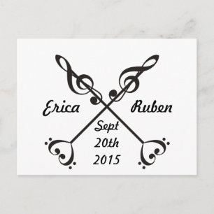 Muziek Pijl-oversteken - De datum opslaan Aankondigingskaart