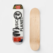 MUZIEK PLANET-skateboard, 7¾-inch deck Skateboard (Voorkant)