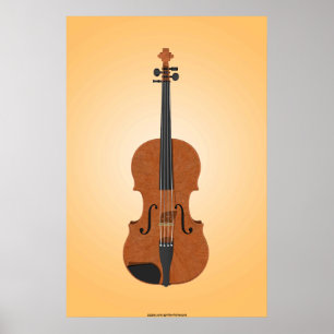 Muziek Poster: Violin 3D-model Poster