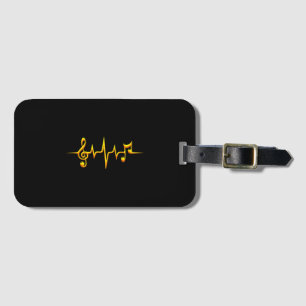 Muziek pulse Notes Clef Frequency Wave Sound Bagagelabel