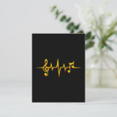 Muziek pulse Notes Clef Frequency Wave Sound Bedankkaart (Staand voorkant)