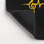 Muziek pulse Notes Clef Frequency Wave Sound Muismat (Hoek)
