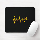 Muziek pulse Notes Clef Frequency Wave Sound Muismat (Met muis)
