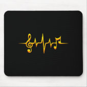 Muziek pulse Notes Clef Frequency Wave Sound Muismat (Voorkant)