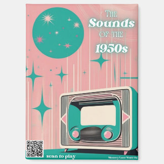 Muziek QR Code Magneet Dementie Cadeau Jaren 50