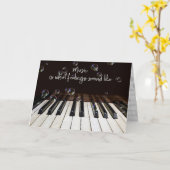 Muziek Quote en Bubbles Kaart (Gele Bloem)