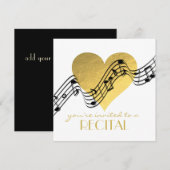 Muziek recital Golden Heart Kaart (Voorkant / Achterkant)