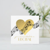 Muziek recital Golden Heart Kaart (Staand voorkant)