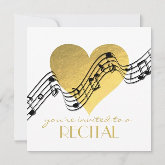 Muziek recital Golden Heart Kaart (Voorkant)