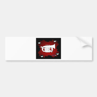 MUZIEK RODE ACHTERGRONDPRODUCTEN BUMPERSTICKER