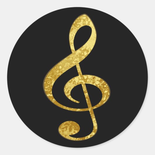 muziek ronde sticker (Voorkant)