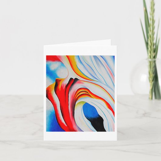 Muziek Roze en Blauw, Georgia O'Keeffe, Fine Art Kaart (Voorkant)