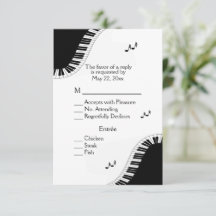 Muziek RSVP met Pianotoetsenbord met menukeuze