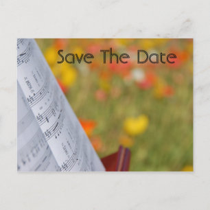 Muziek Save the Date Briefkaart