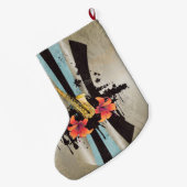 Muziek, saxofone grote kerstsok (Achterkant (Hangend))