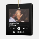 Muziek Scannable Code Gepersonaliseerde Song Kerst Keramisch Ornament (Links)
