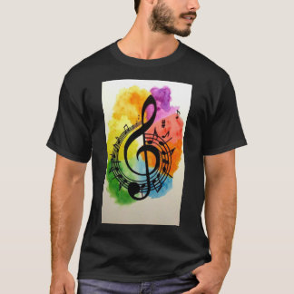 Muziek simpele t shirten geprint t-shirt