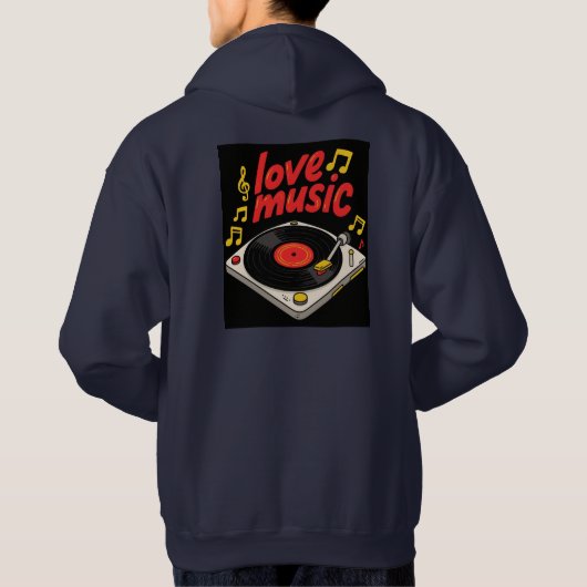 Muziek: Spin the Joy Hoodie (Achterkant)