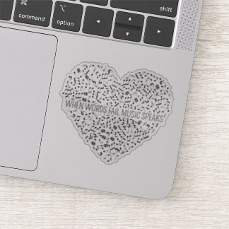 Muziek spreekt aangepaste cut sticker