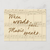 Muziek spreekt briefkaart (Voorkant)