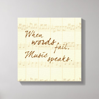 Muziek spreekt canvas afdruk