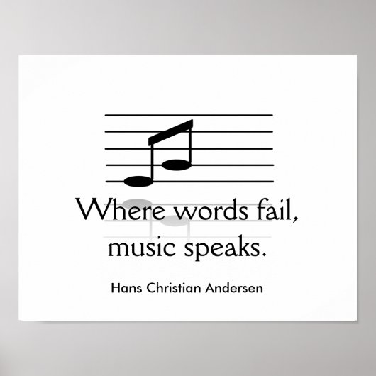 Muziek spreekt - kunstafdrukken poster (Voorkant)