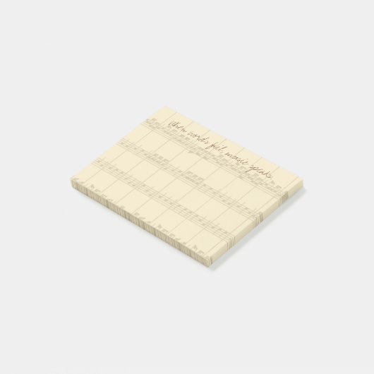 Muziek spreekt post-it® notes (Schuin)