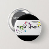 Muziek spreekt ronde button 5,7 cm (Voorkant /achterkant)