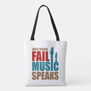 Muziek spreekt typo draagtas