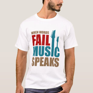 Muziek spreekt typo t-shirt