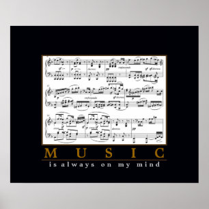 muziek staat altijd in mijn hoofd poster