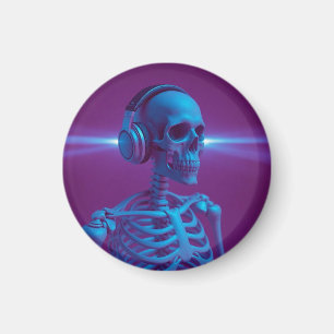 Muziek Sterft Nooit Skelet Magneet