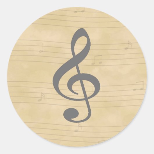  muziek Sticker (Voorkant)