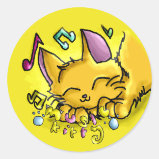 Muziek sticker Cat
