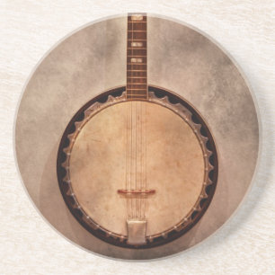 Muziek - String - Banjo Zandsteen Onderzetter