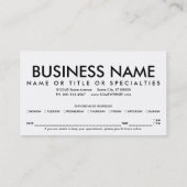 Muziek Student Afspraakherinnering Afsprakenkaartje (Achterkant)