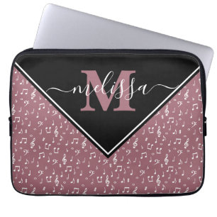 Muziek symbolen gepersonaliseerde laptophoes laptop sleeve