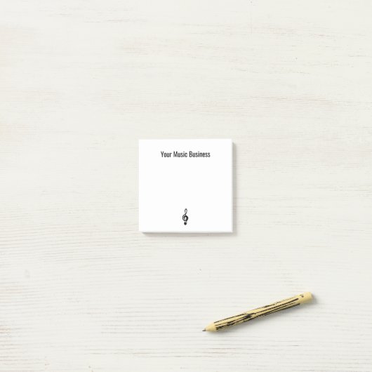 Muziek Symbool Eenvoudige Treble Clef Post-it® Notes (Op bureau)