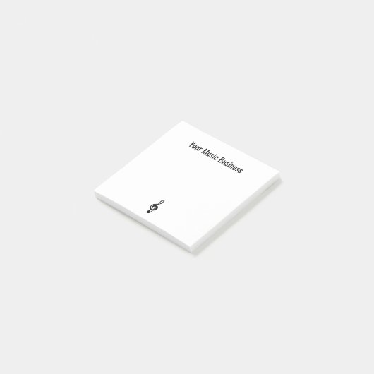 Muziek Symbool Eenvoudige Treble Clef Post-it® Notes (Schuin)