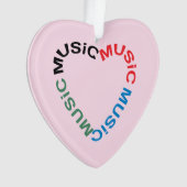 Muziek Tekst Hart Ornament (voorkant)