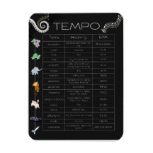 Muziek Tempo Poster magneet