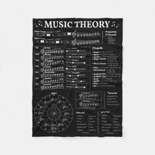 Muziek Theorie Muziekleraar Musicus Leren School Fleece Deken